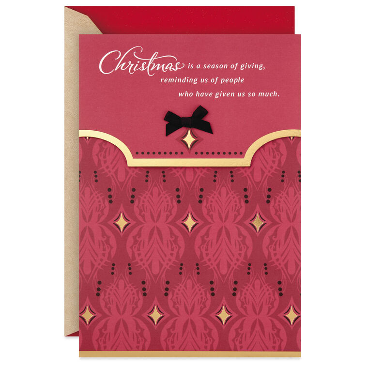 You're Remembered and Appreciated Christmas Card for Friend