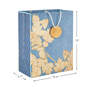 13" Gold Leaves on Chambray Blue Large Gift Bag, , large image number 3