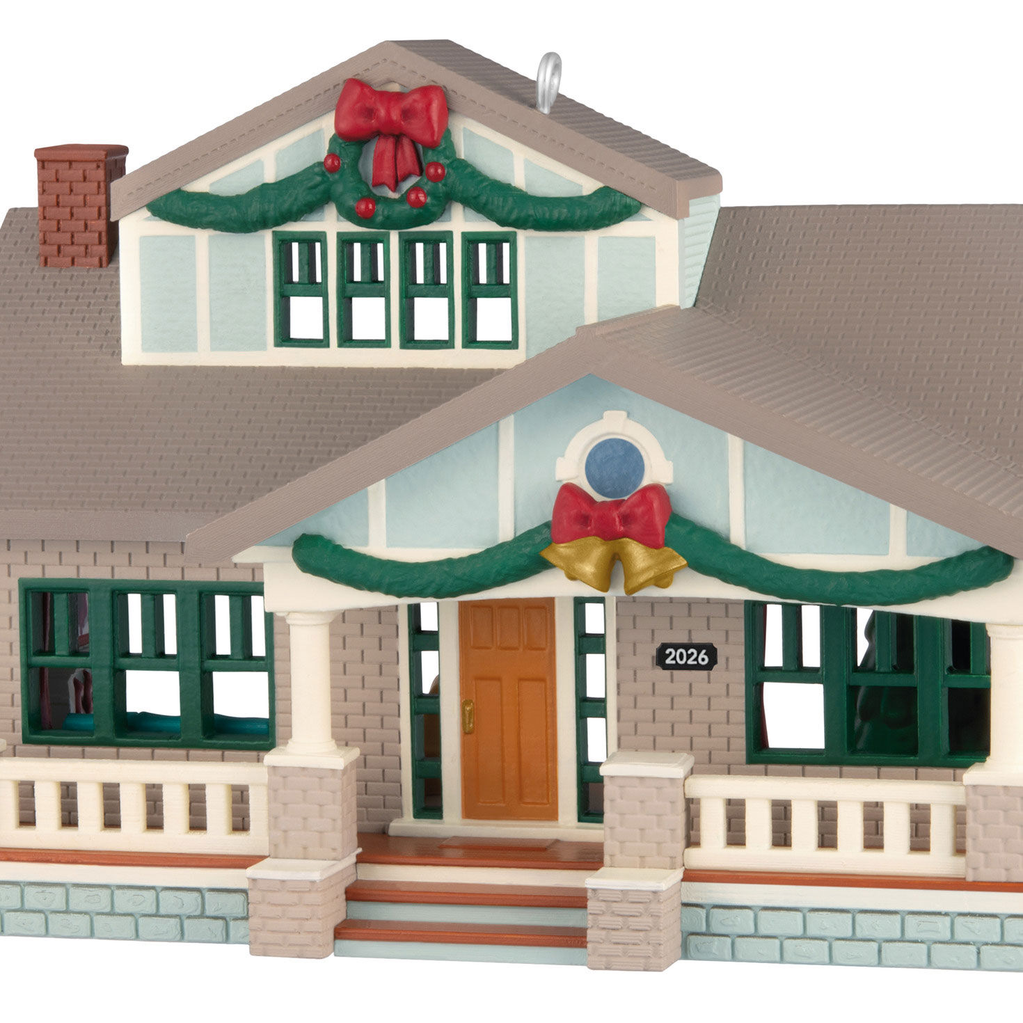 Arts & Crafts House Keepsake Ornament closeup view image number 5