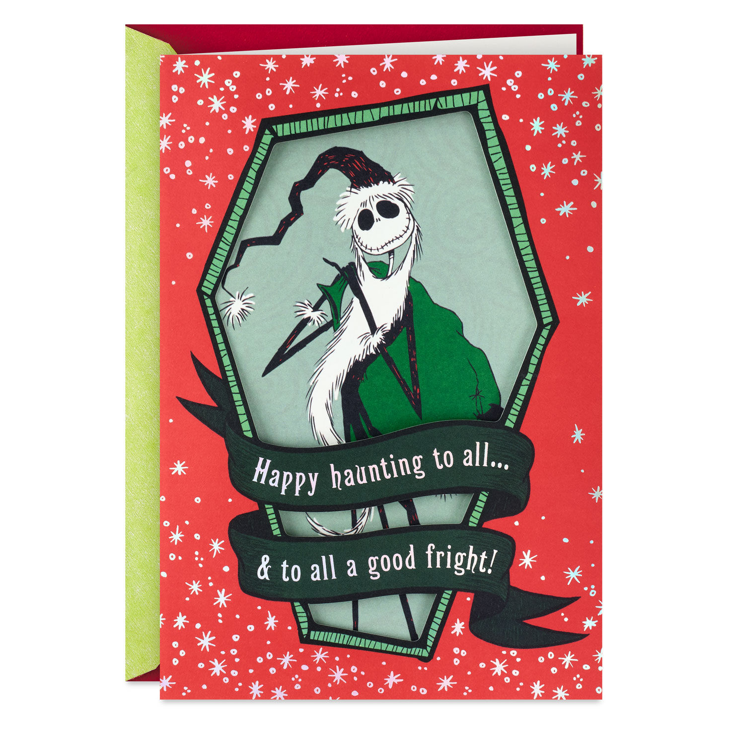 Disney Tim Burton's The Nightmare Before Christmas Jack Skellington Happy Haunting Christmas Card