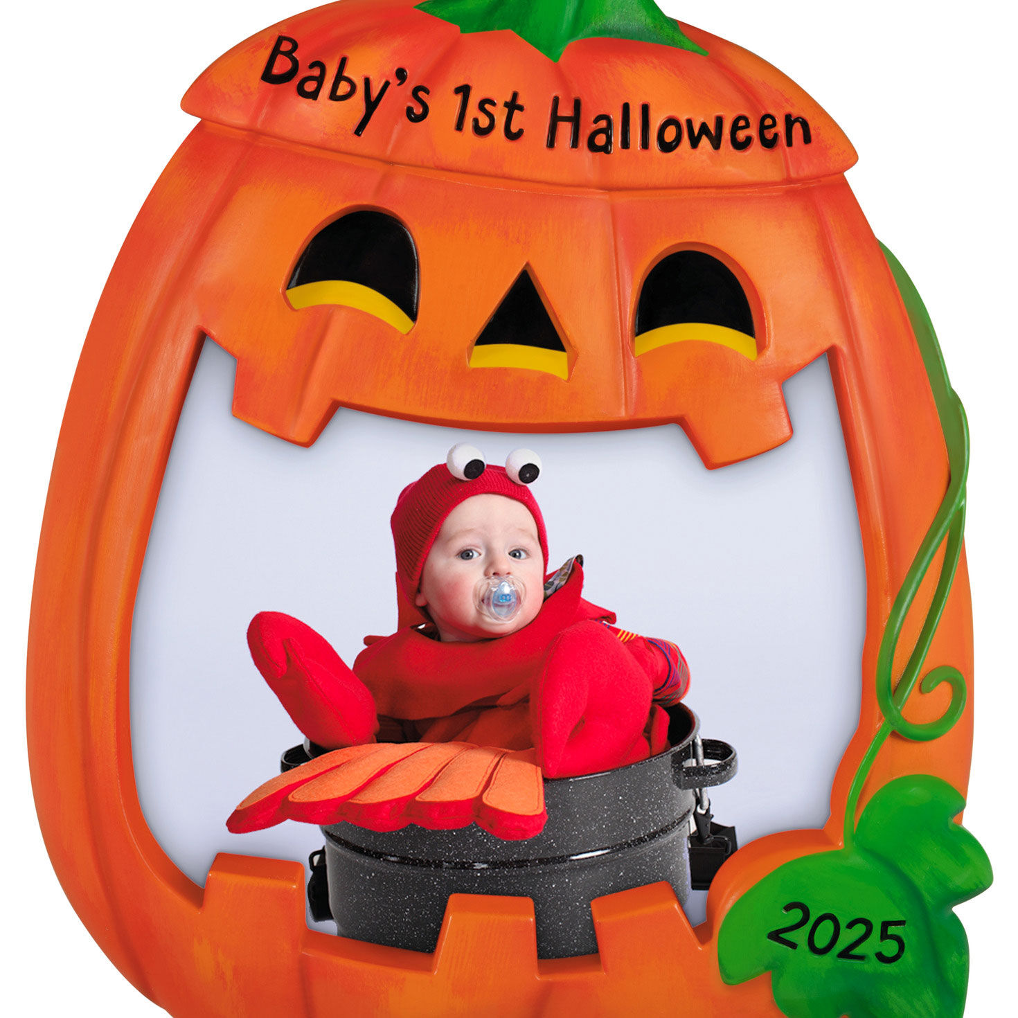 Baby 1st Halloween Pumpkin Frame Keepsake Ornament closeup view image number 3