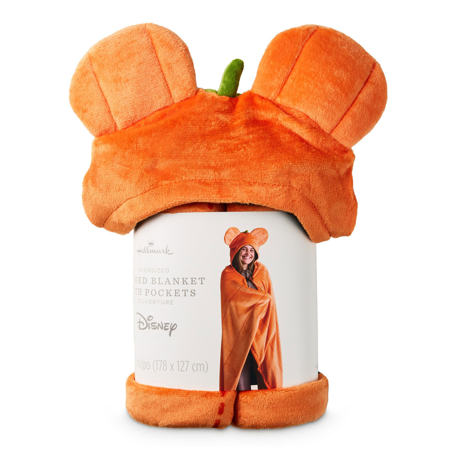 Mickey Mouse Orange Jack-o'-Lantern Hooded Blanket package front image number 5