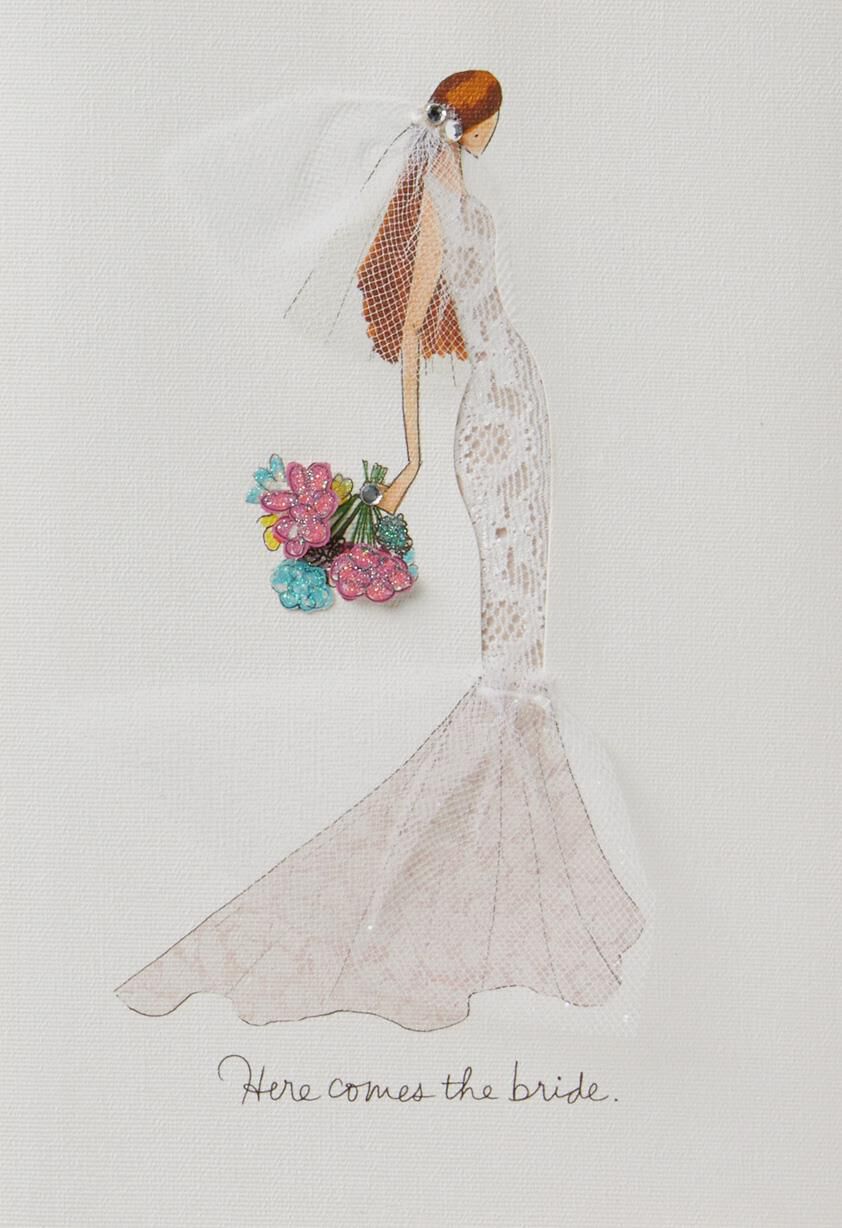 Here Comes the Bride Wedding Card