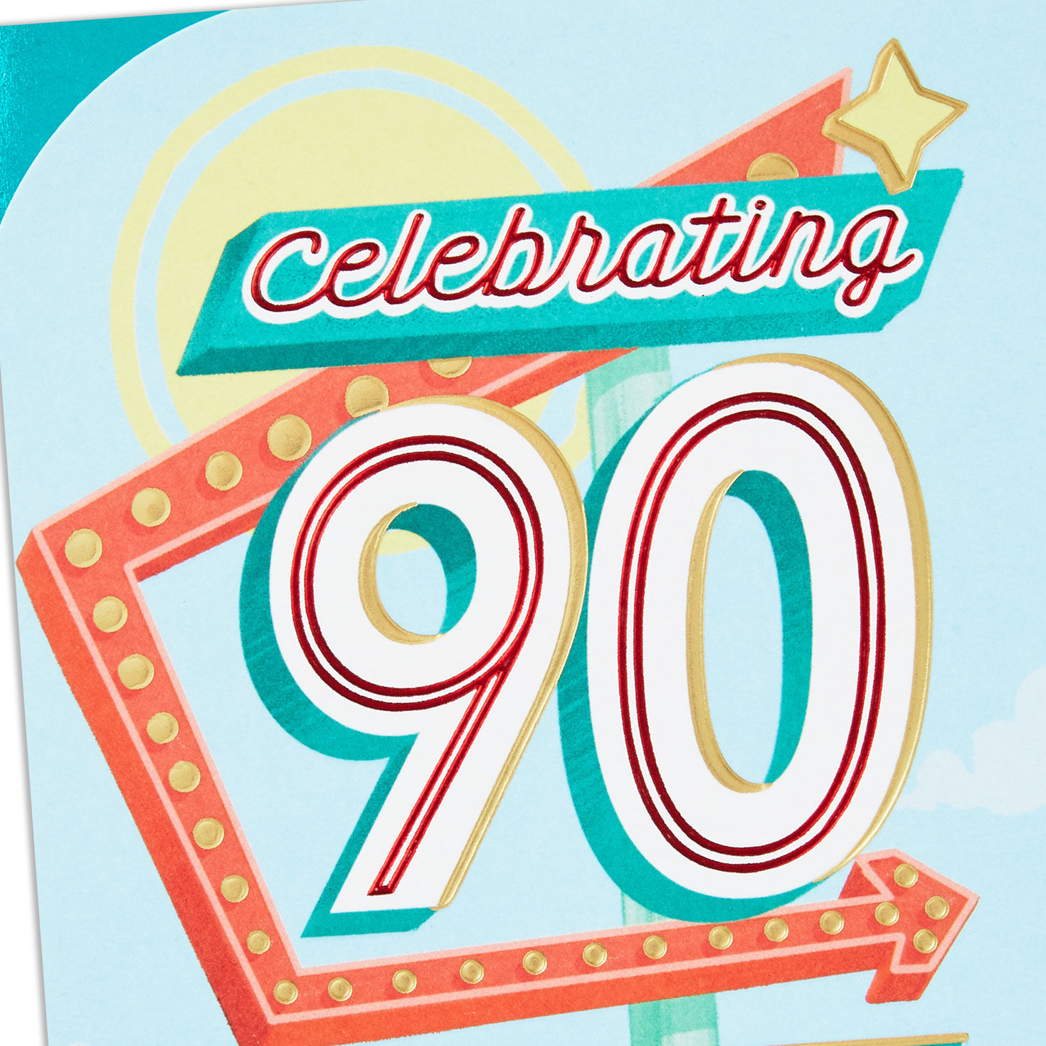 Retro Diner Sign Birthday Card Card Front Detail image number 5