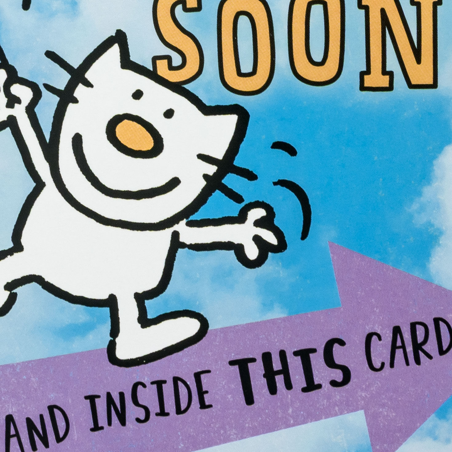Funny Cartoon Cat Hug Pop-Up Get Well Card Card Front Detail image number 7