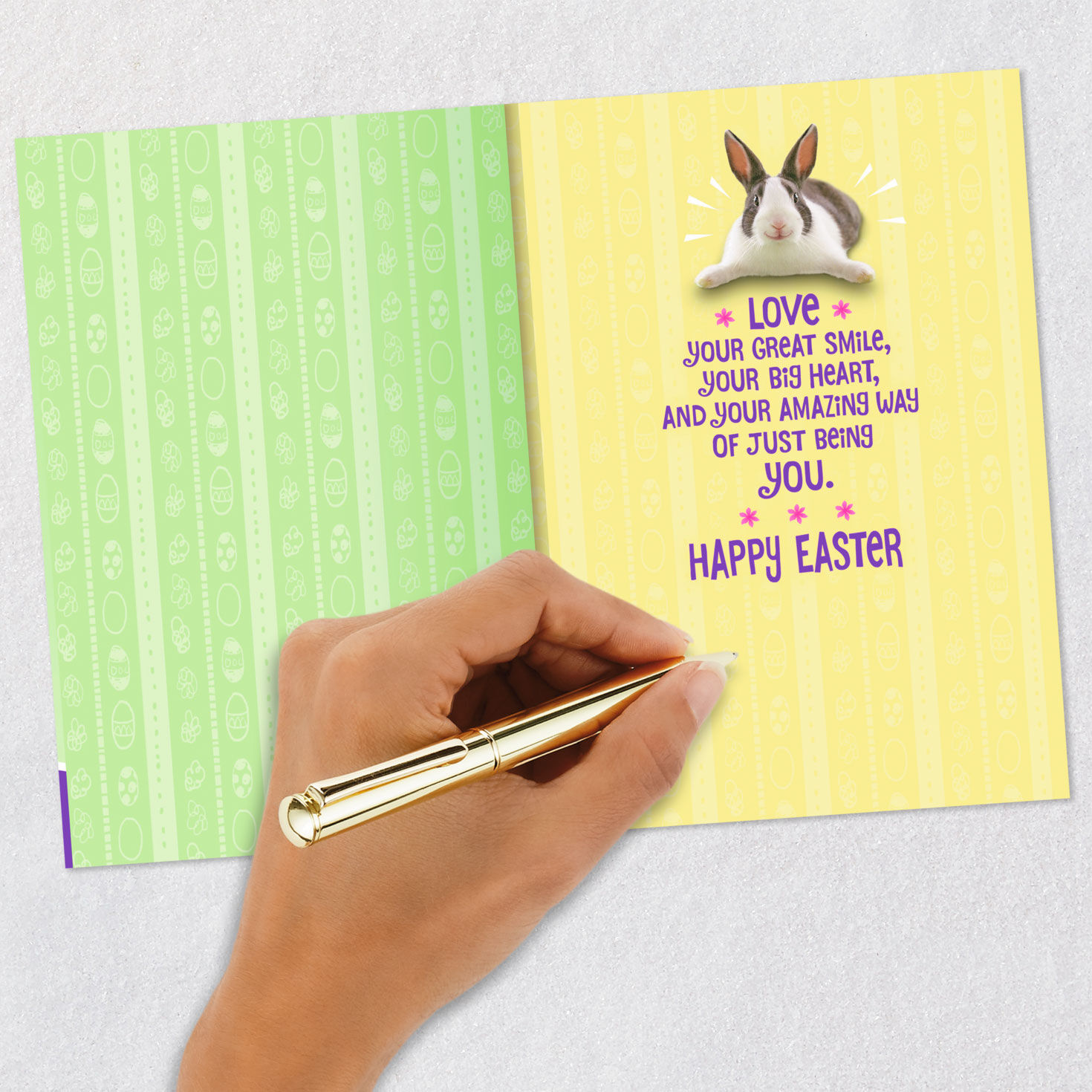 Bunny Rabbits in Basket Granddaughter Easter Card  image number 6