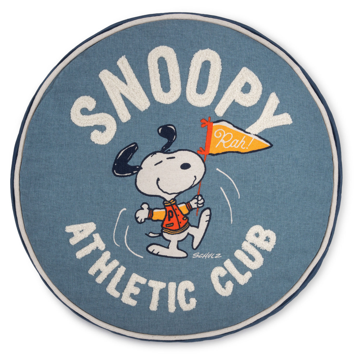 Peanuts® Snoopy Athletic Club Round Pillow, 15.5"
