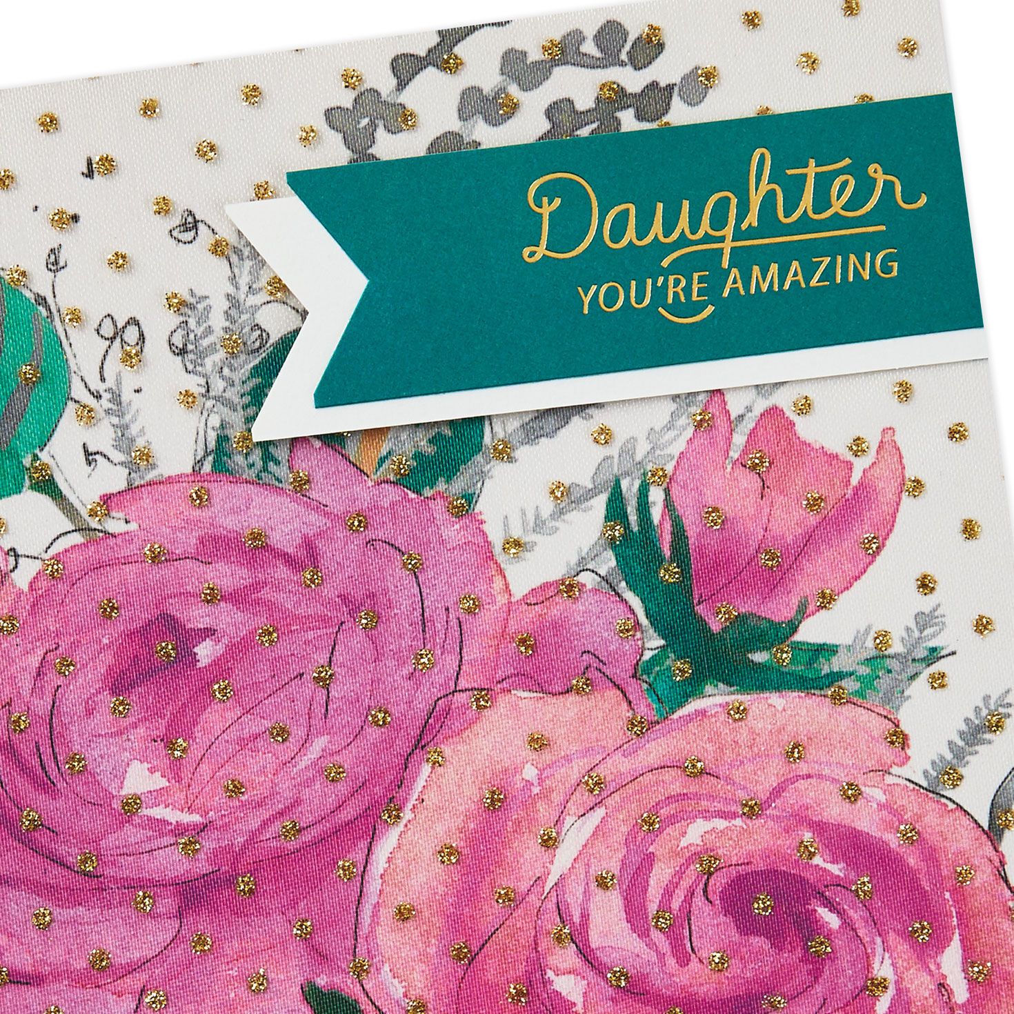 Flowers for an Amazing Daughter Mother's Day Card Card Front Detail image number 4