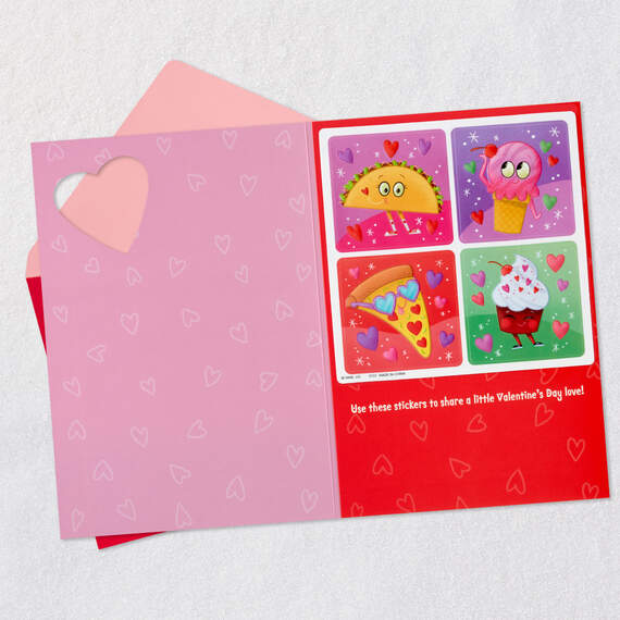 Smiles, Love and Fun Valentine's Day Card With Stickers, , large image number 3