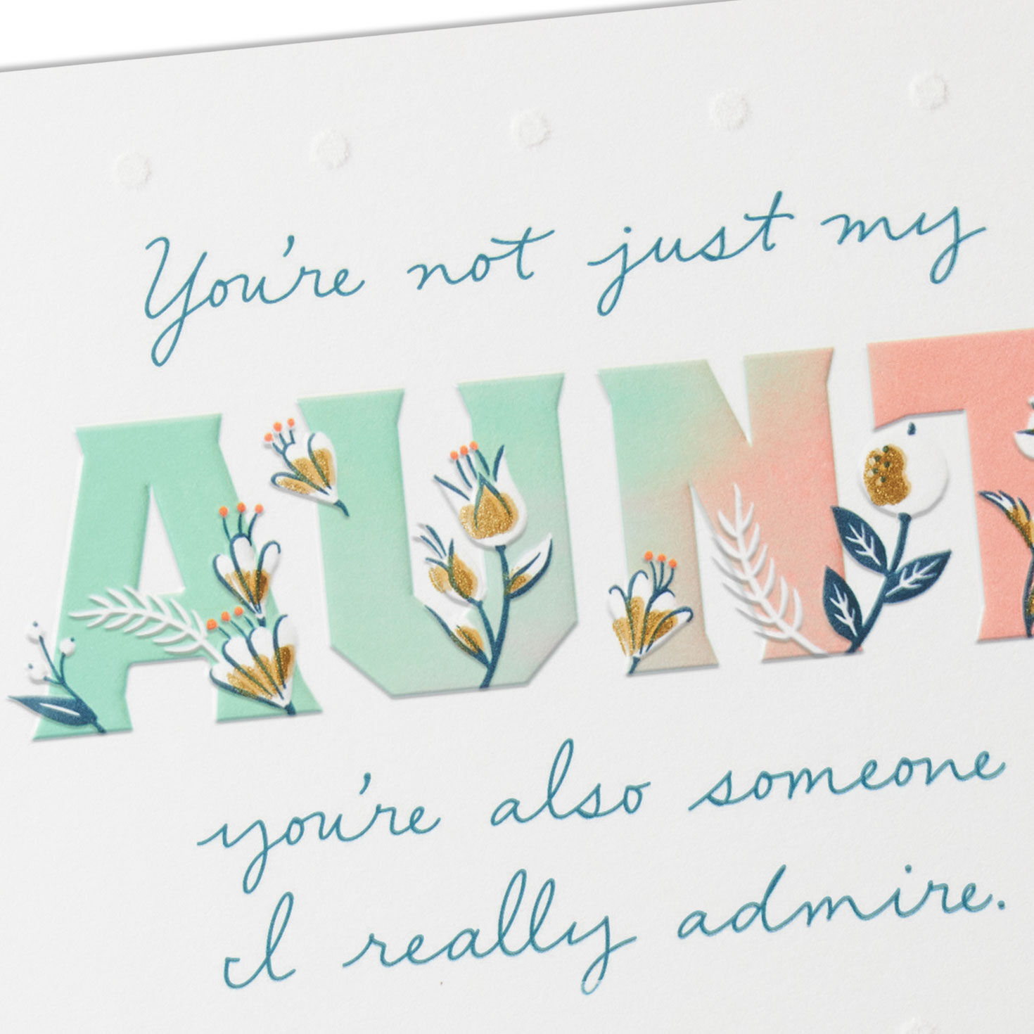 Botanical Birthday Card for Aunt Card Front Detail image number 5