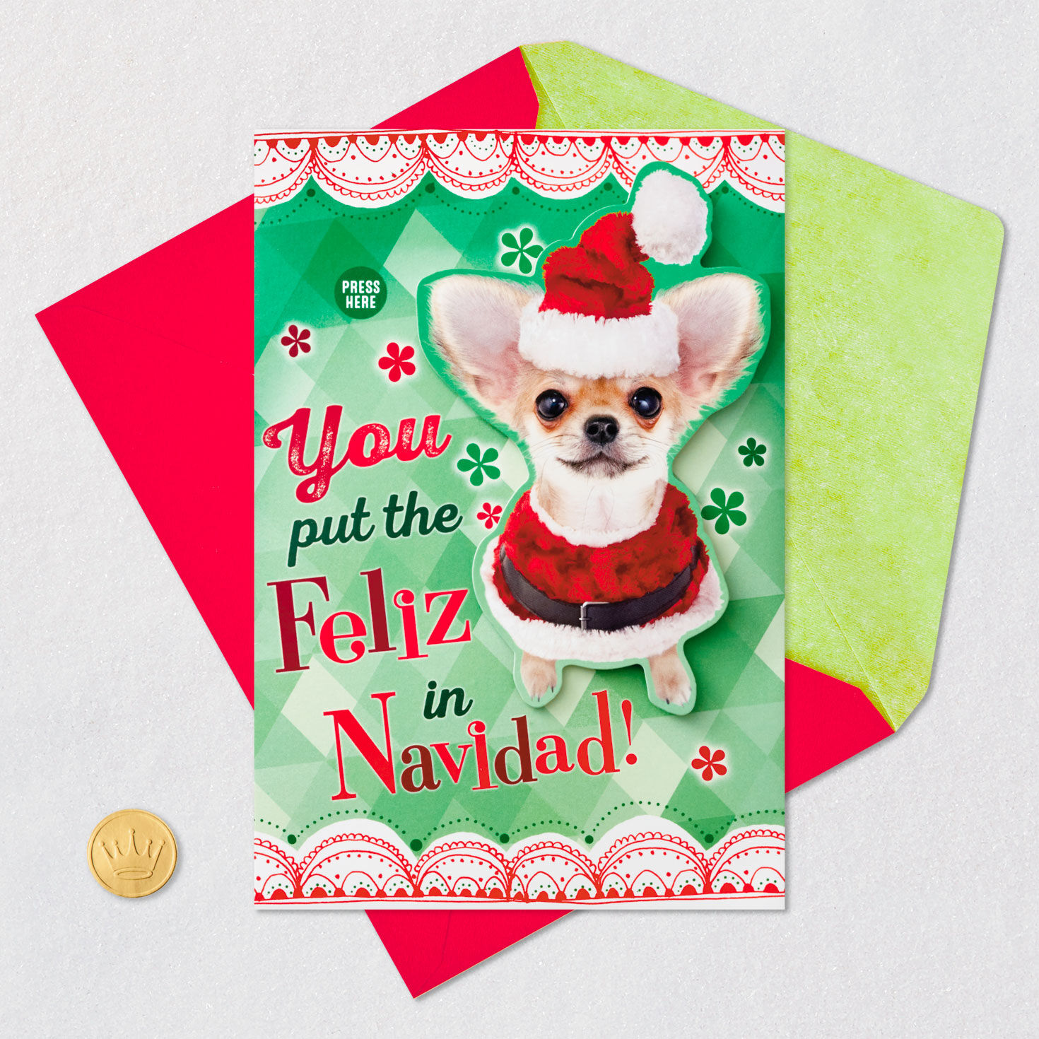 Feliz Navidad Bilingual Funny Musical Christmas Card With Motion for only USD 7.99 | Hallmark