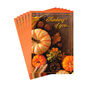 Autumn Pumpkins and Leaves Thinking of You Cards, Pack of 6, , large image number 1