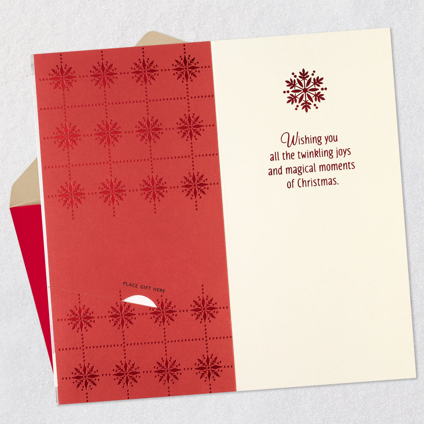 Glittery Snowman on Silver Gift Card Holder Open Card with Envelope image number 4