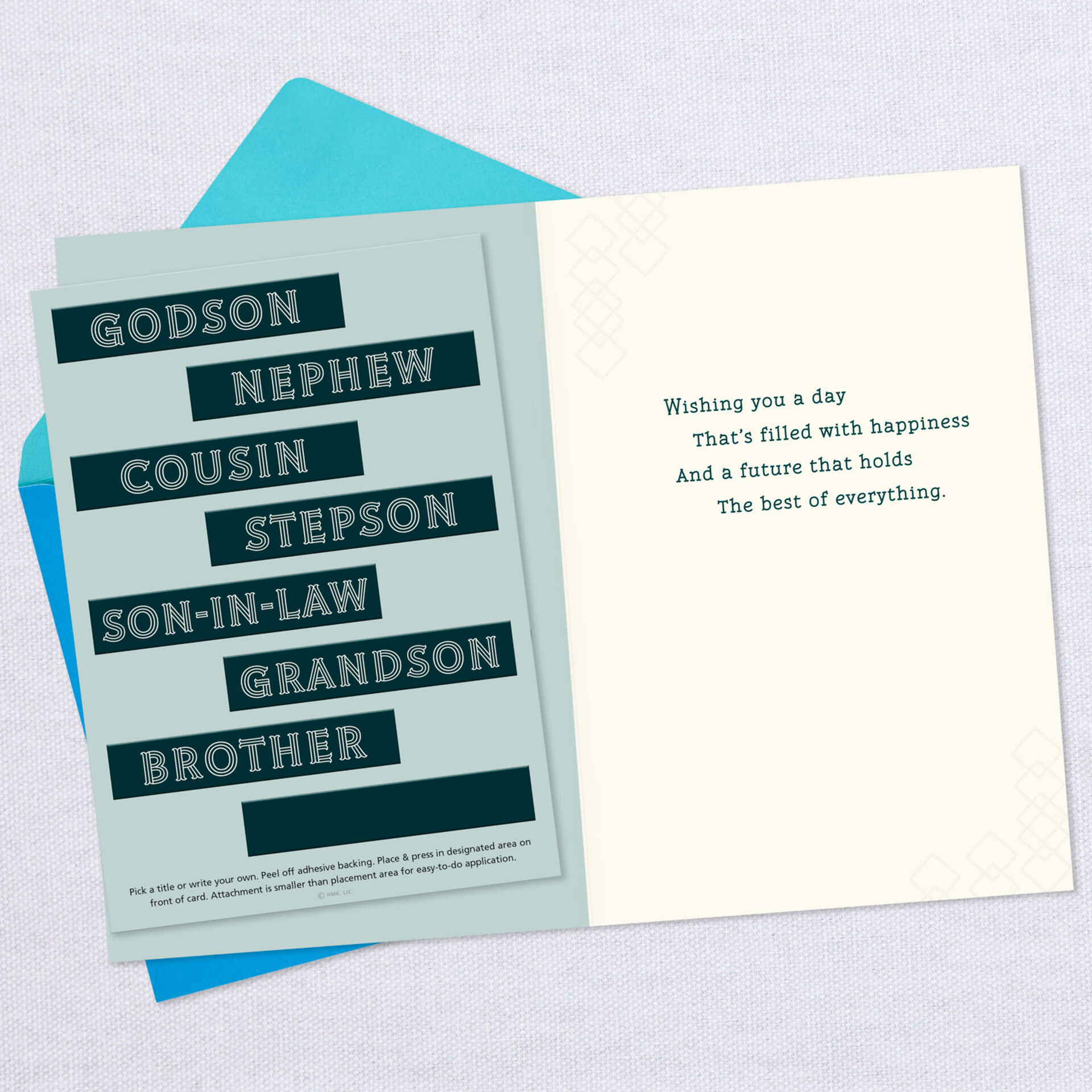 Leaves Customizable First Father's Day Card With Male Relative Stickers