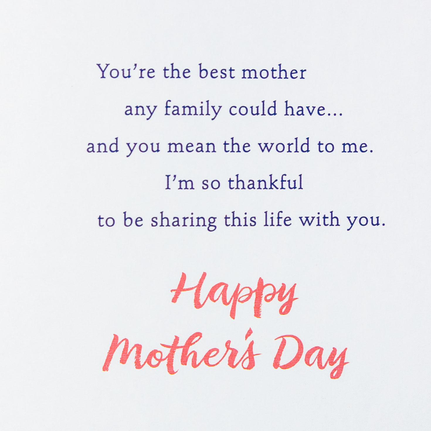 Thank You Mother's Day Card From Husband sentiment image number 2