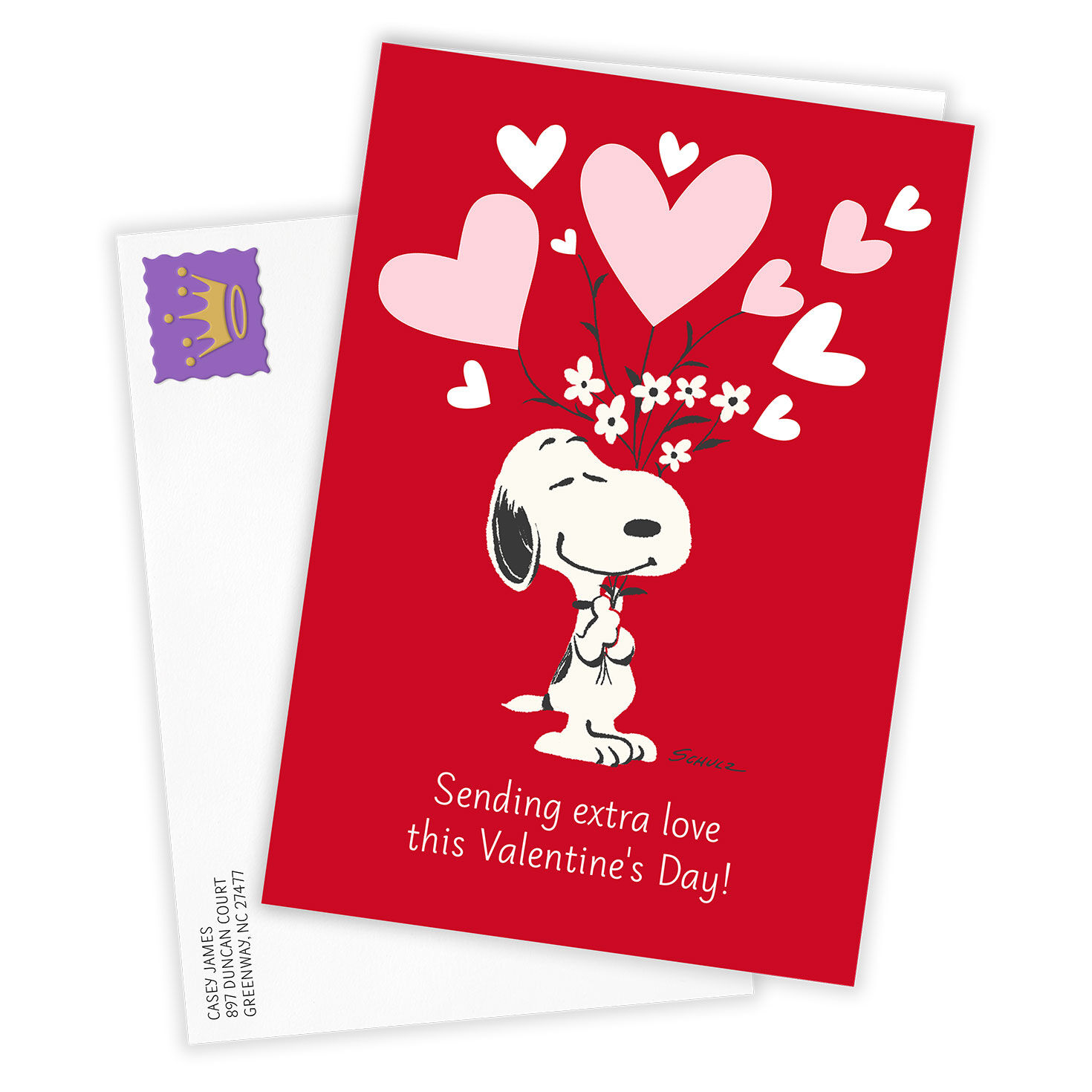 Peanuts&reg; Snoopy Extra Love Custom Valentine's Day Card, , large image number 2