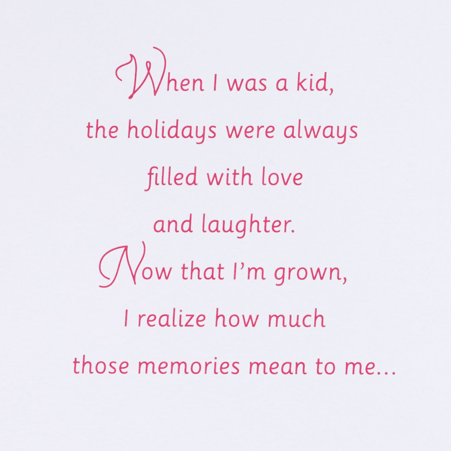 Pink and Teal Ornament Mom Christmas Card Sentiment image number 2