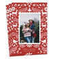 Red Nordic Pattern Personalized Christmas Photo Card front fanned image number 1
