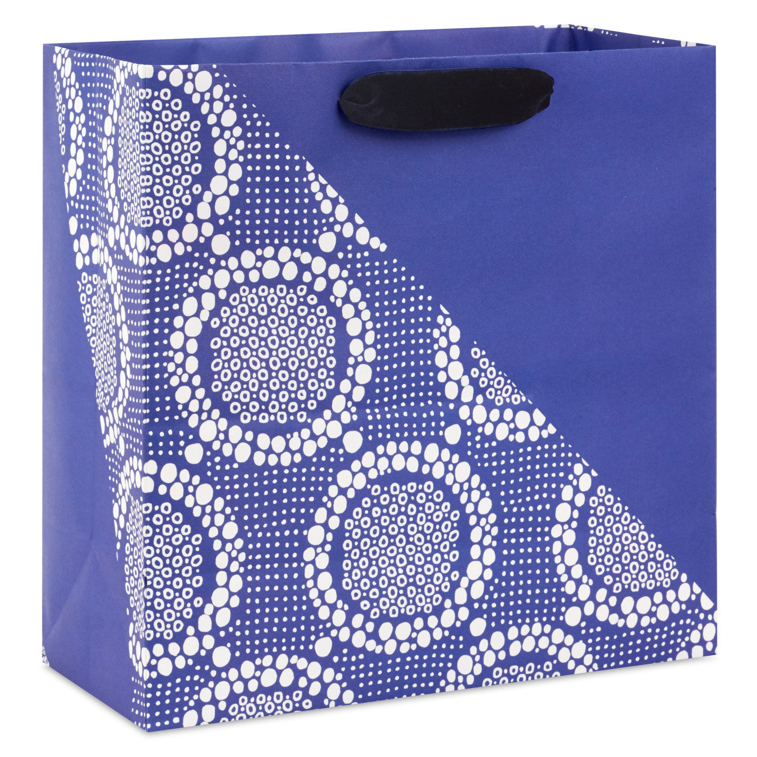 Vintage Lace on Blue Large Gift Bag Back image number 6