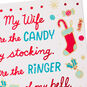 Stocking, Bells and Cookies Christmas Card for Wife Card Front Detail image number 5