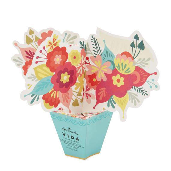 Flowers in Vase 3D Pop-Up Spanish-Language Mother's Day Card for Mom, , large image number 3