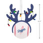Dodgers Reindeer Baseball Christmas Ornament measurement image number 3