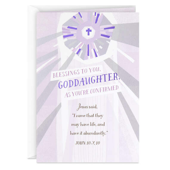 Blessings for You Religious Confirmation Card for Goddaughter