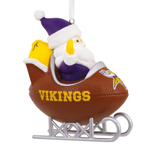 NFL Minnesota Vikings Santa Football Sled Hallmark Ornament, 