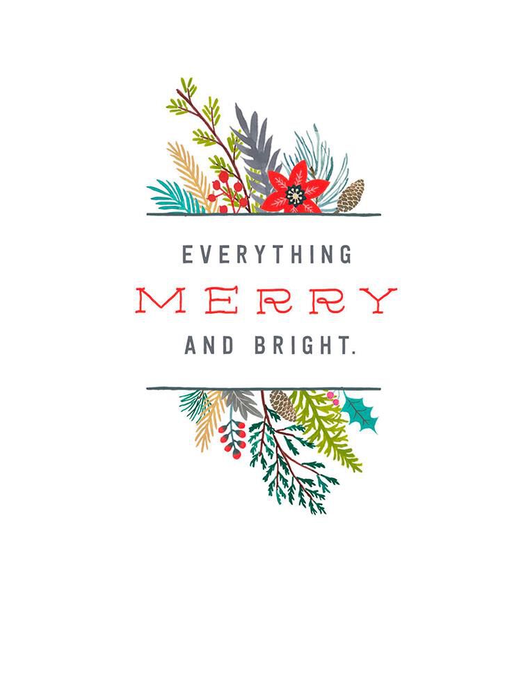 Everything Merry and Bright Christmas Card