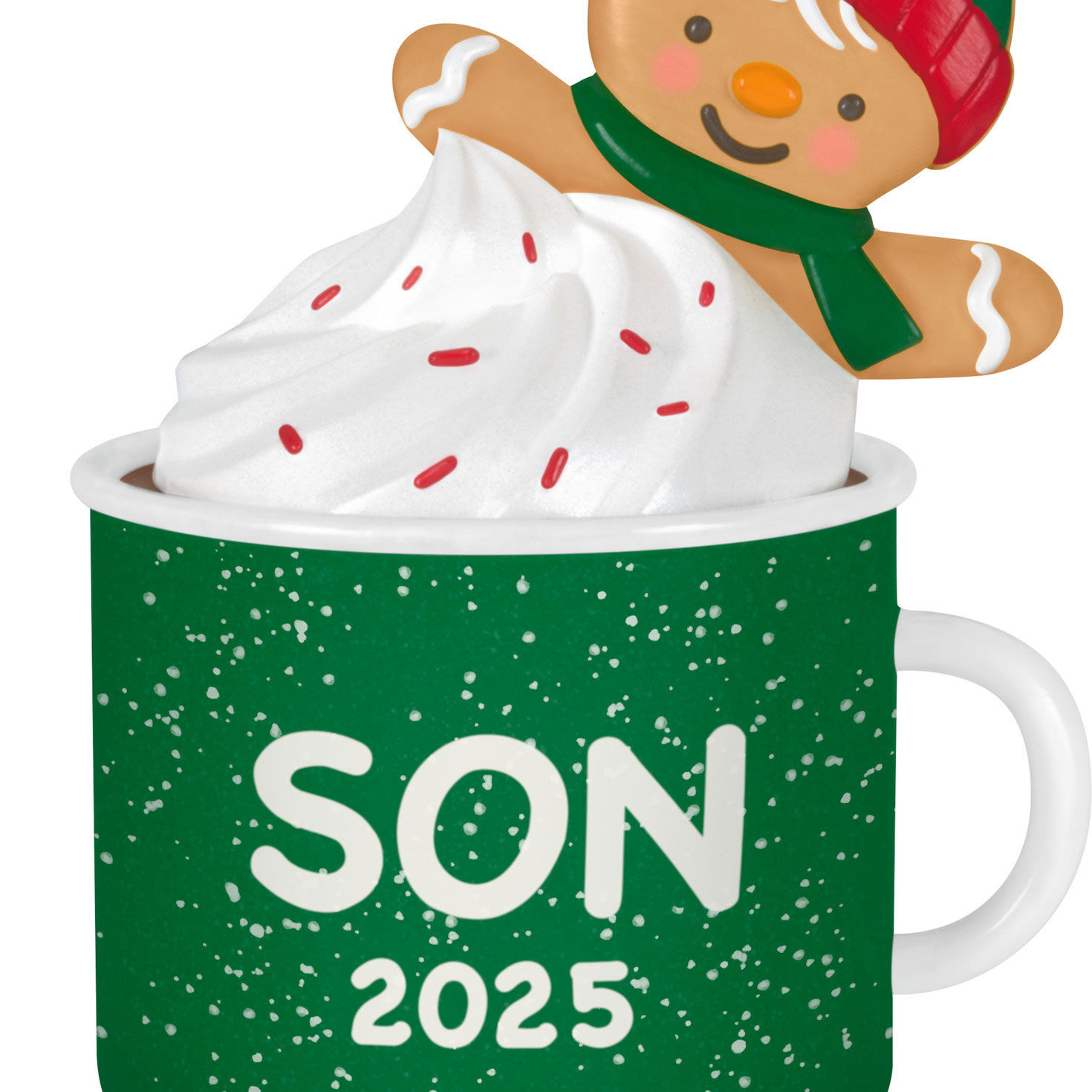 Gingerbread Boy in Son Mug 2025 Keepsake Ornament closeup view image number 5