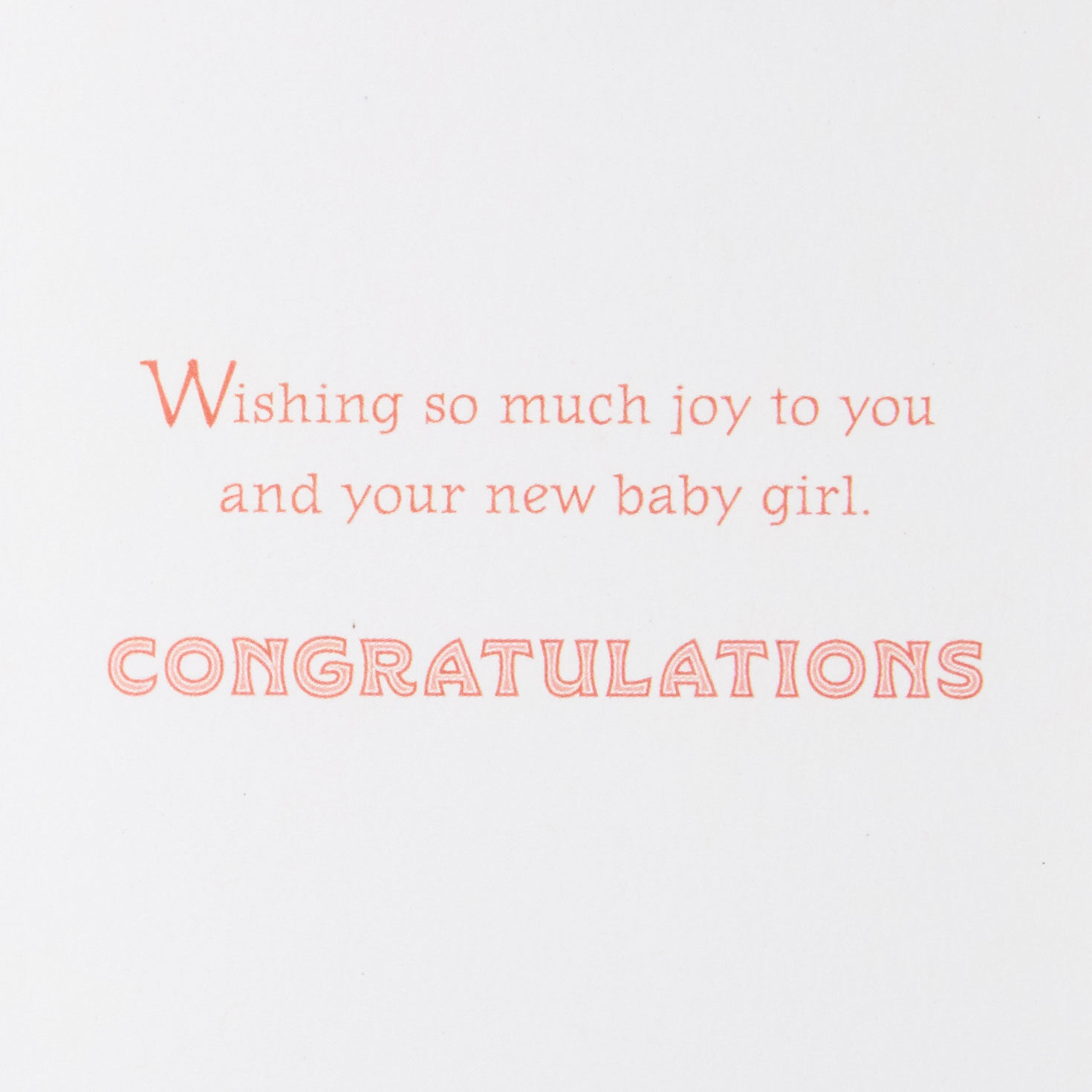 Vintage Bunny New Baby Girl Congrats Card sentiment image number 2