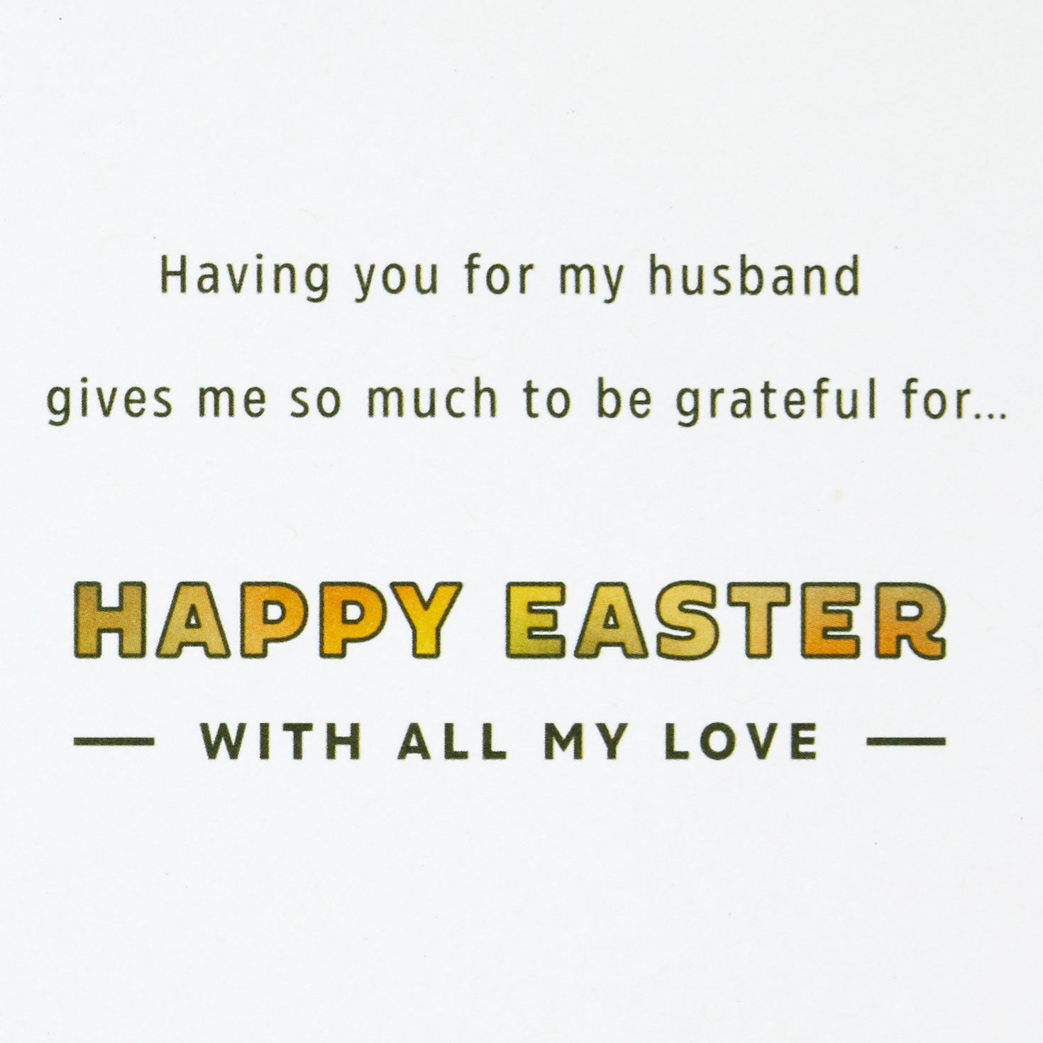 You Make Life So Happy Easter Card for Husband, , large image number 3