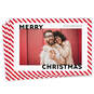 Candy Cane Stripe Flat Christmas Photo Card, , large image number 1