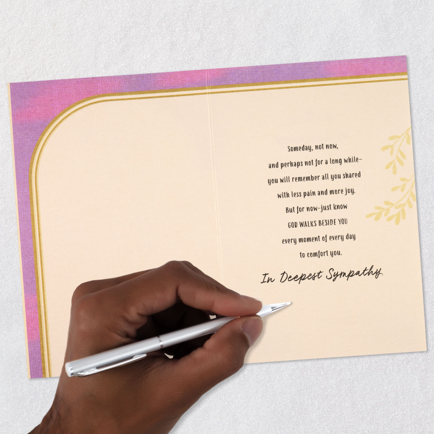 God Walks Beside You Religious Sympathy Card for only USD 4.99 | Hallmark