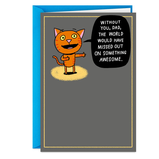 Something Awesome Funny Father's Day Card for Dad, 