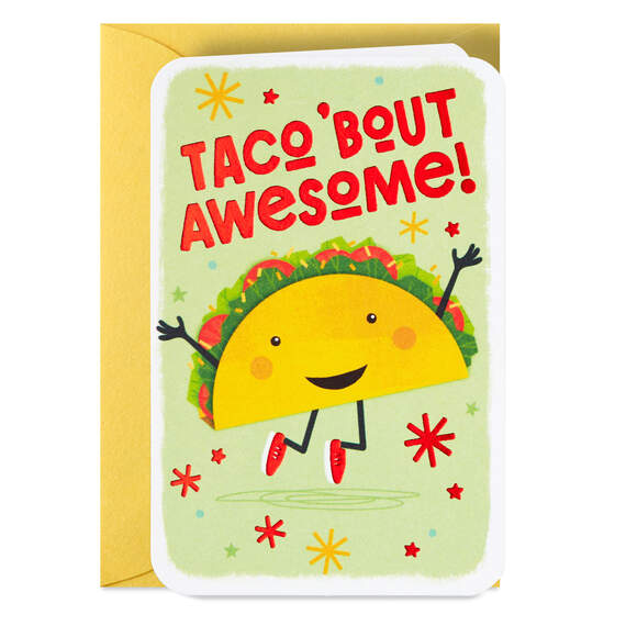 3.25" Mini Taco 'Bout Awesome Blank Congratulations Card, , large image number 2