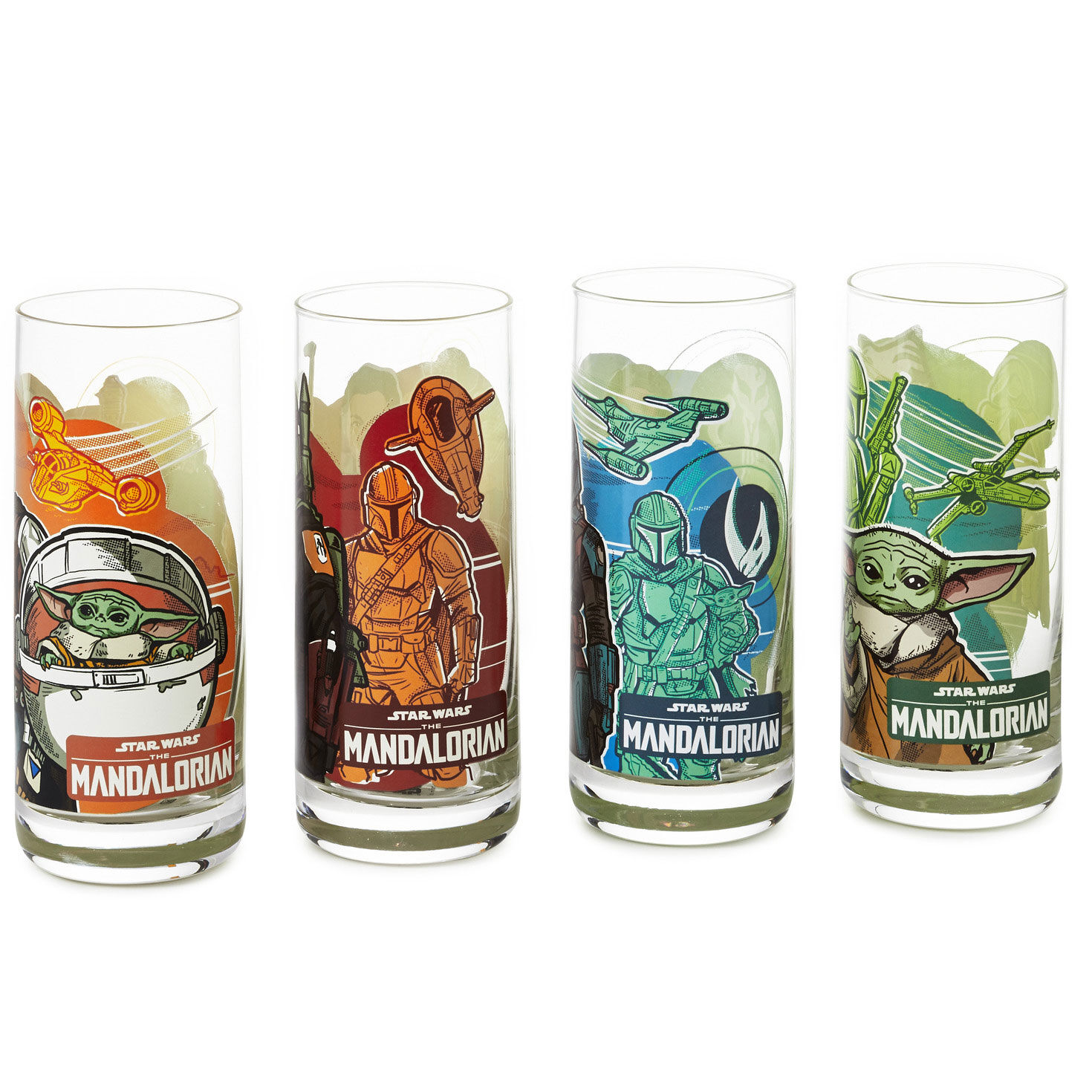 Star Wars: The Mandalorian™ Drinking Glasses, Set of 4 for only USD 39.99 | Hallmark