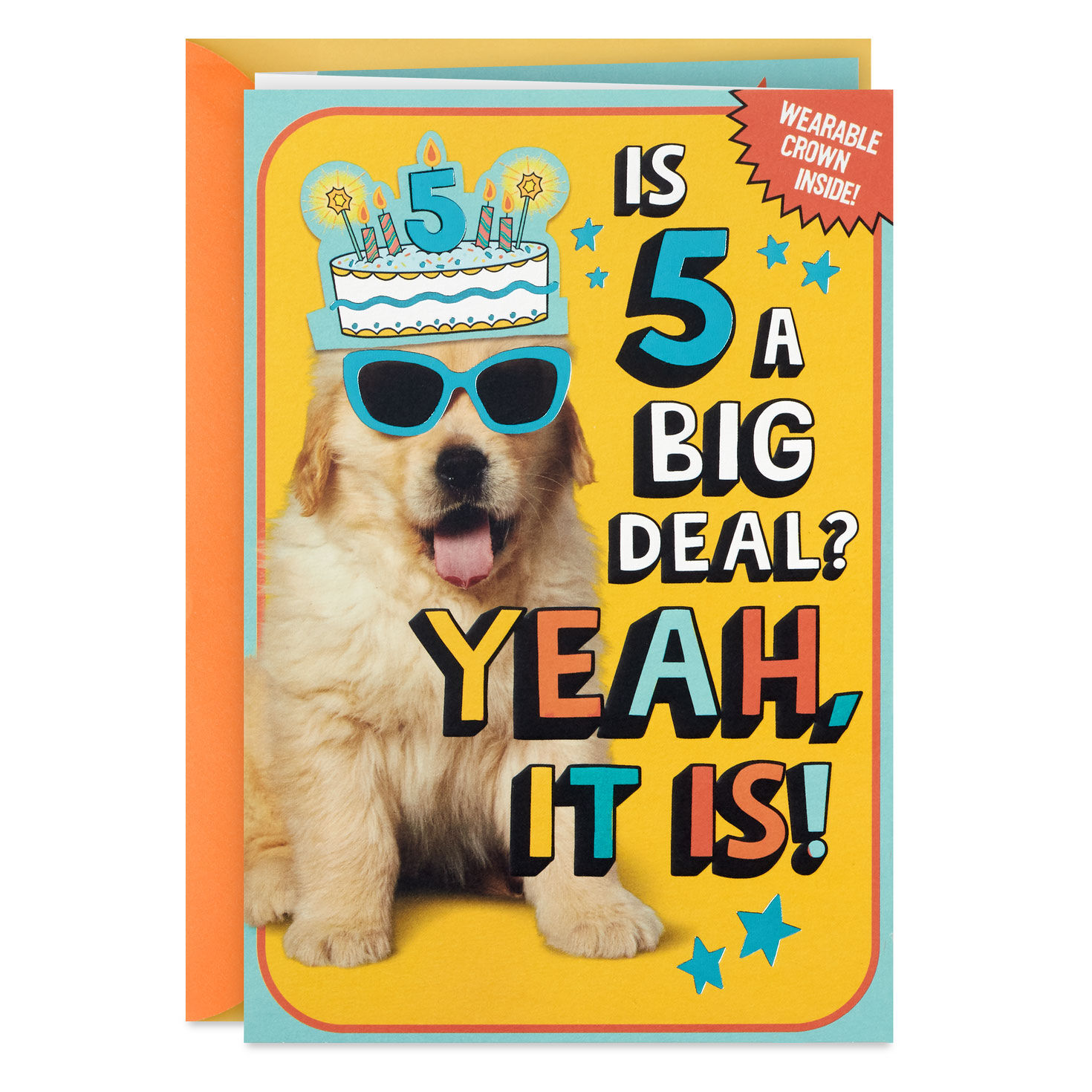 Enjoy the Royal Treatment 5th Birthday Card With Crown and Stickers for only USD 6.99 | Hallmark