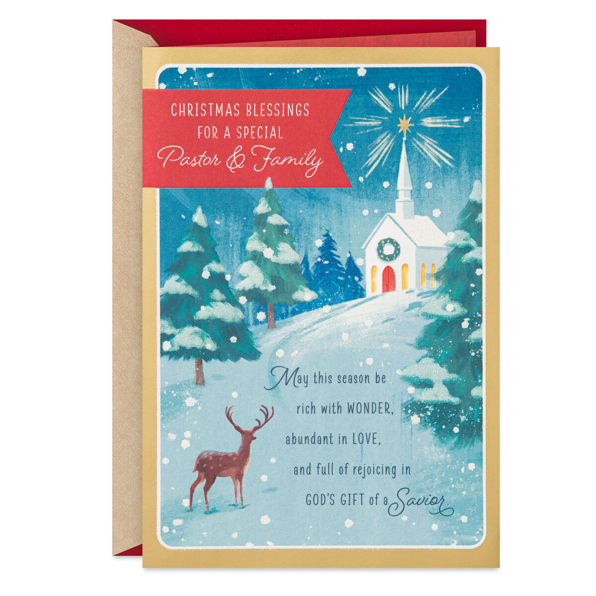 Christmas Blessings Religious Christmas Card for Pastor and Family - Greeting Cards - Hallmark