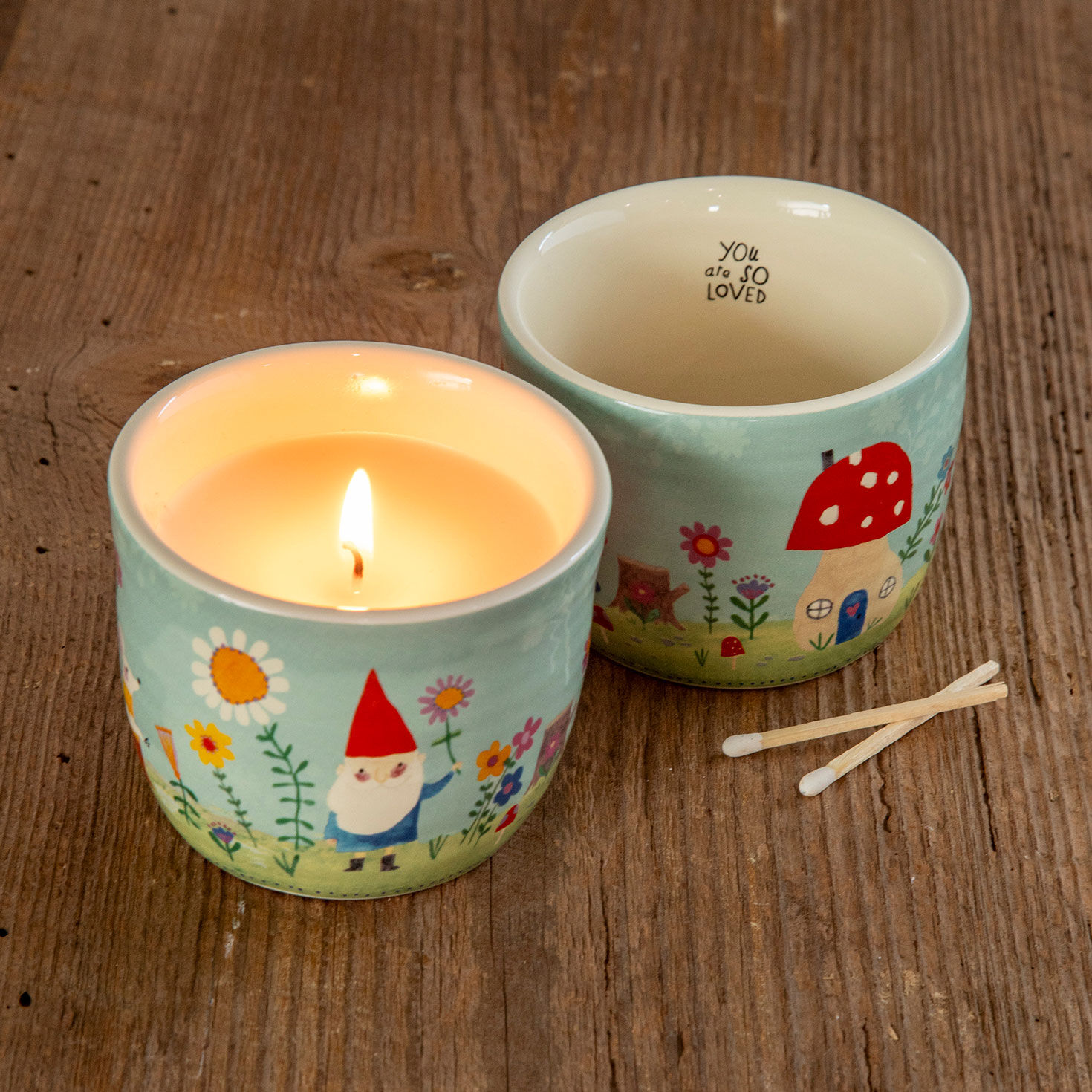 Secret Message Candle in Ceramic Trinket Bowl front image number 1