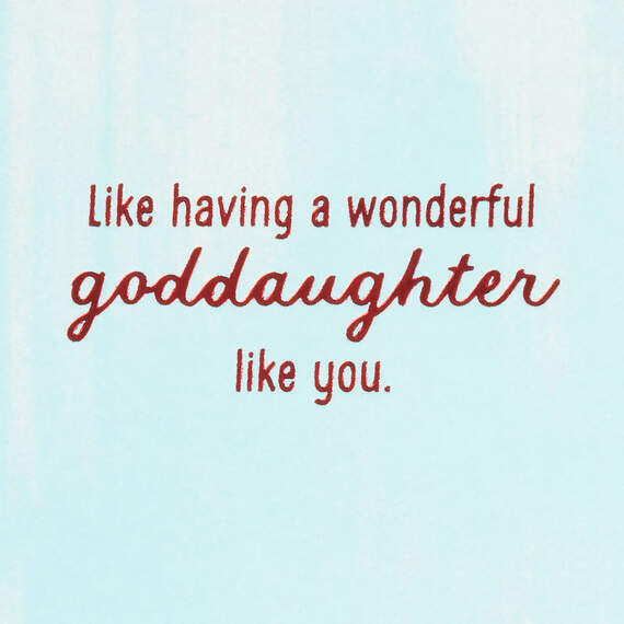 You're Wonderful Christmas Card for Goddaughter, , large image number 2