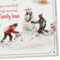 Kids Building Snowman Brother Christmas Card Card Front Detail image number 5