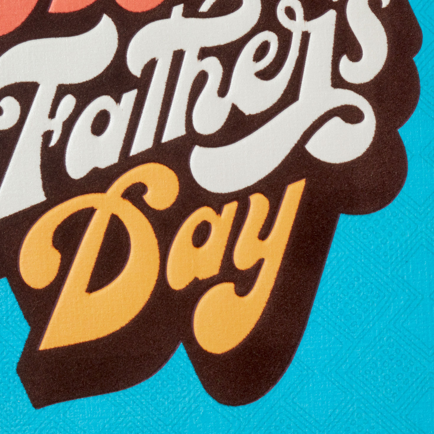 Retro Lettering on Blue Happy Father's Day Card Card Cover Detail image number 4