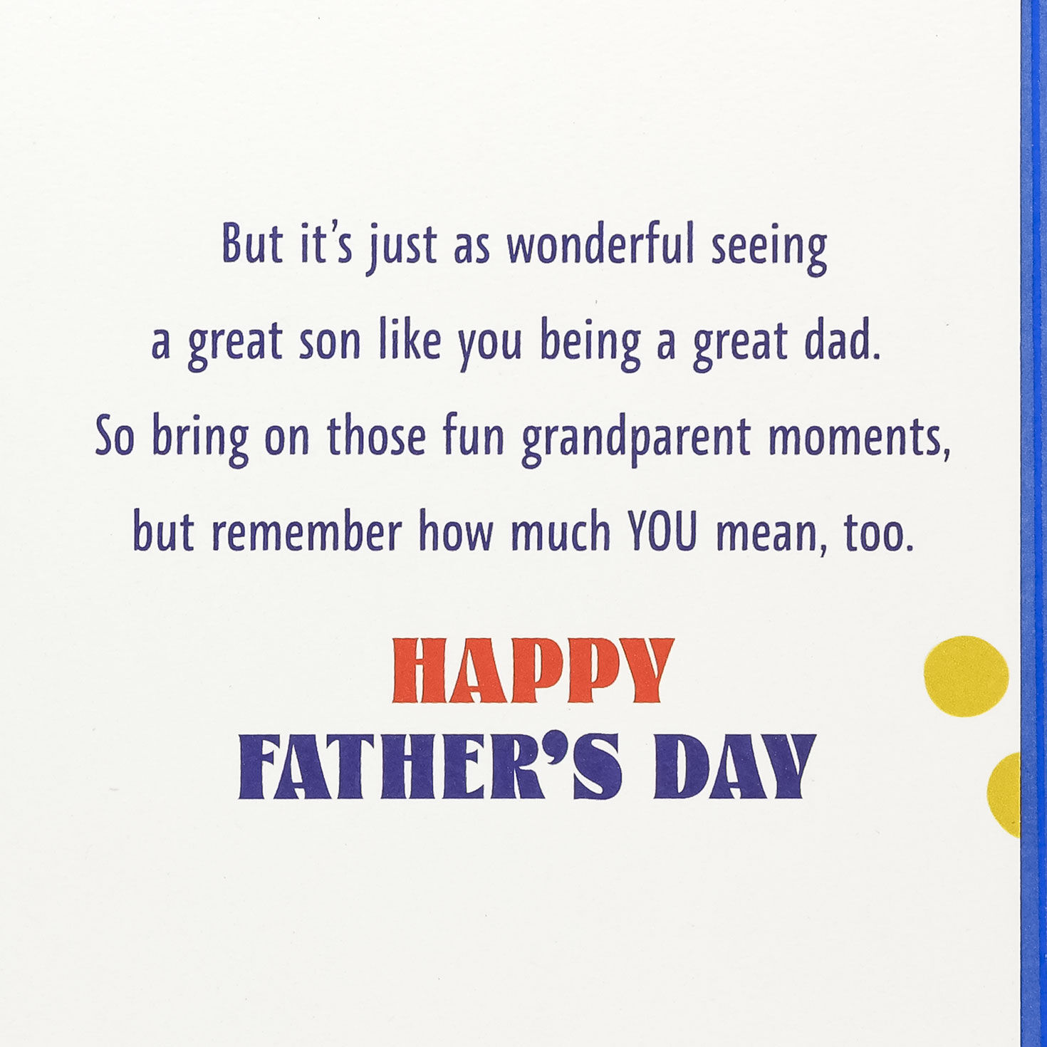 Blue and Red Abstract Art Fathers Day Card for Son Sentiment image number 2