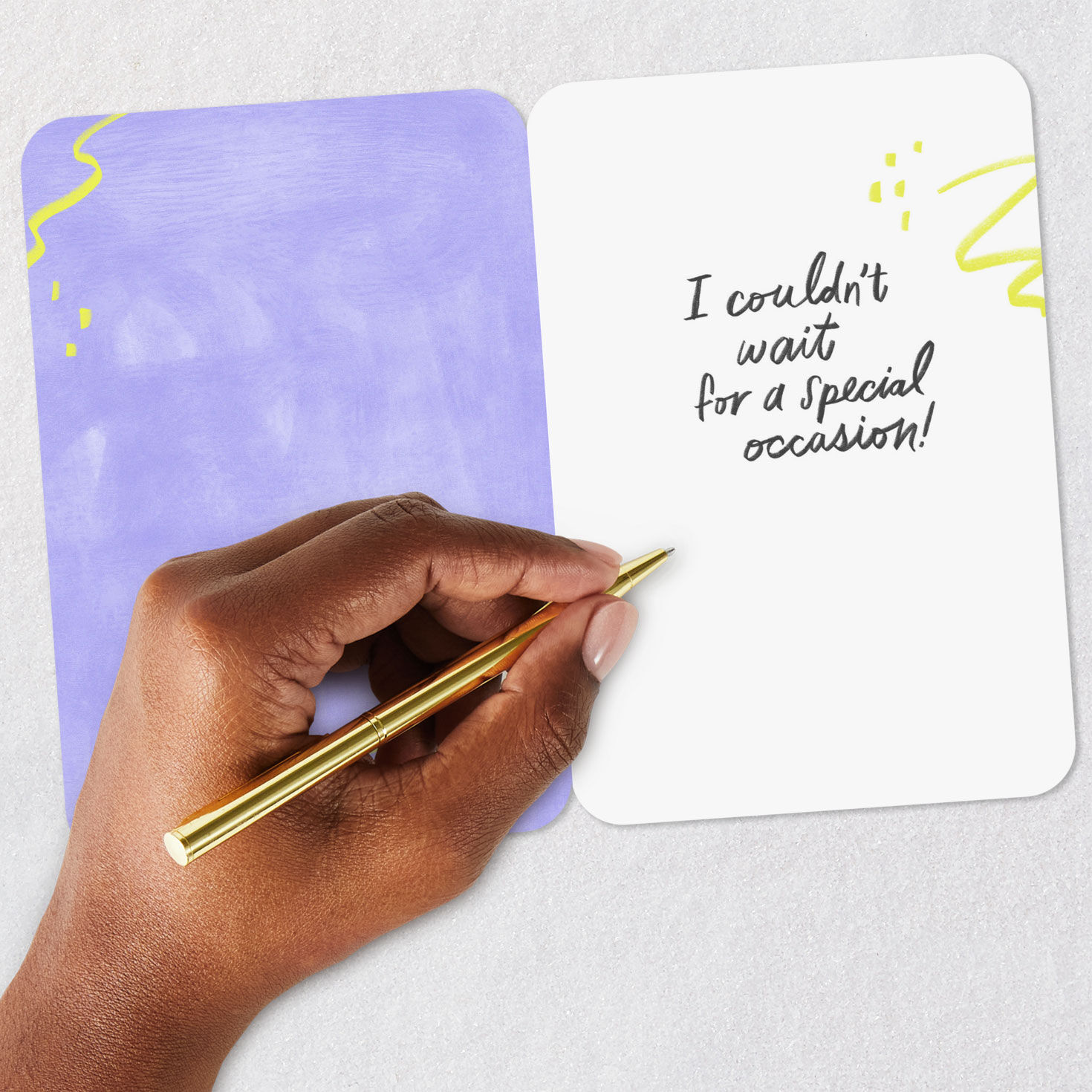 Purple and Yellow Graphics Thinking of You Card Signing card image number 6