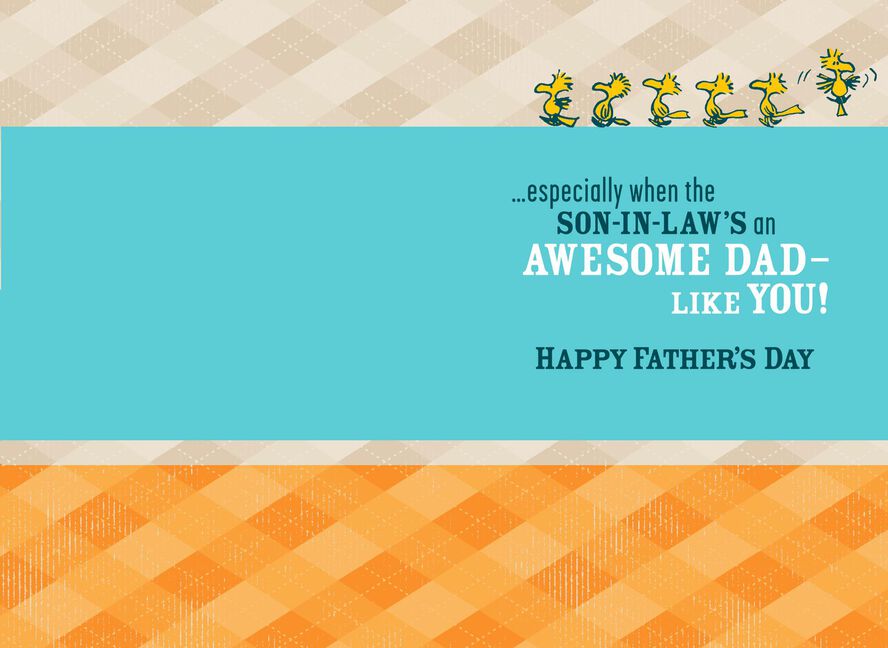 peanuts snoopy father s day card for son in law greeting cards