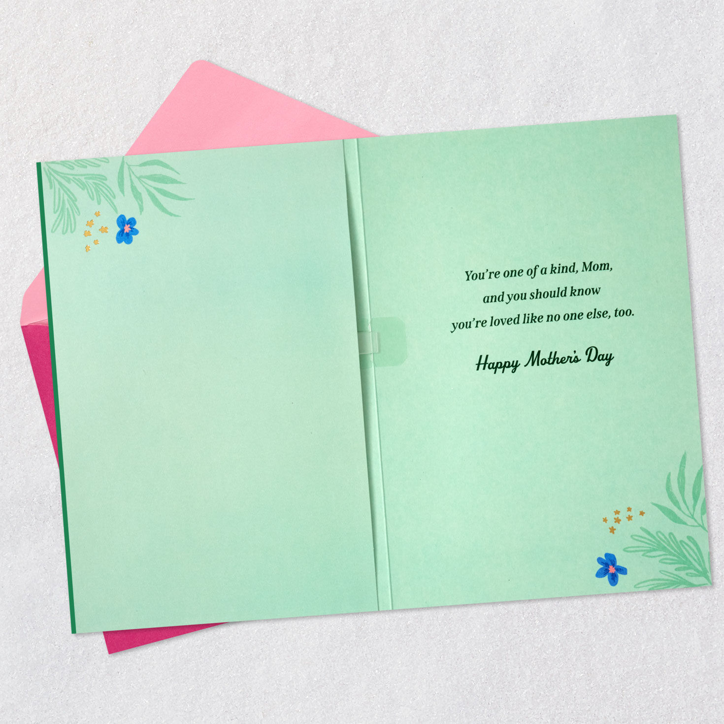 Fancy Lettering on Green Musical Mother&rsquo;s Day Card  image number 3