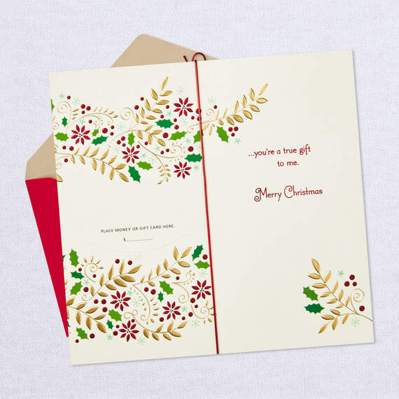 Patterned Wreath Money Holder Christmas Card, , large image number 3