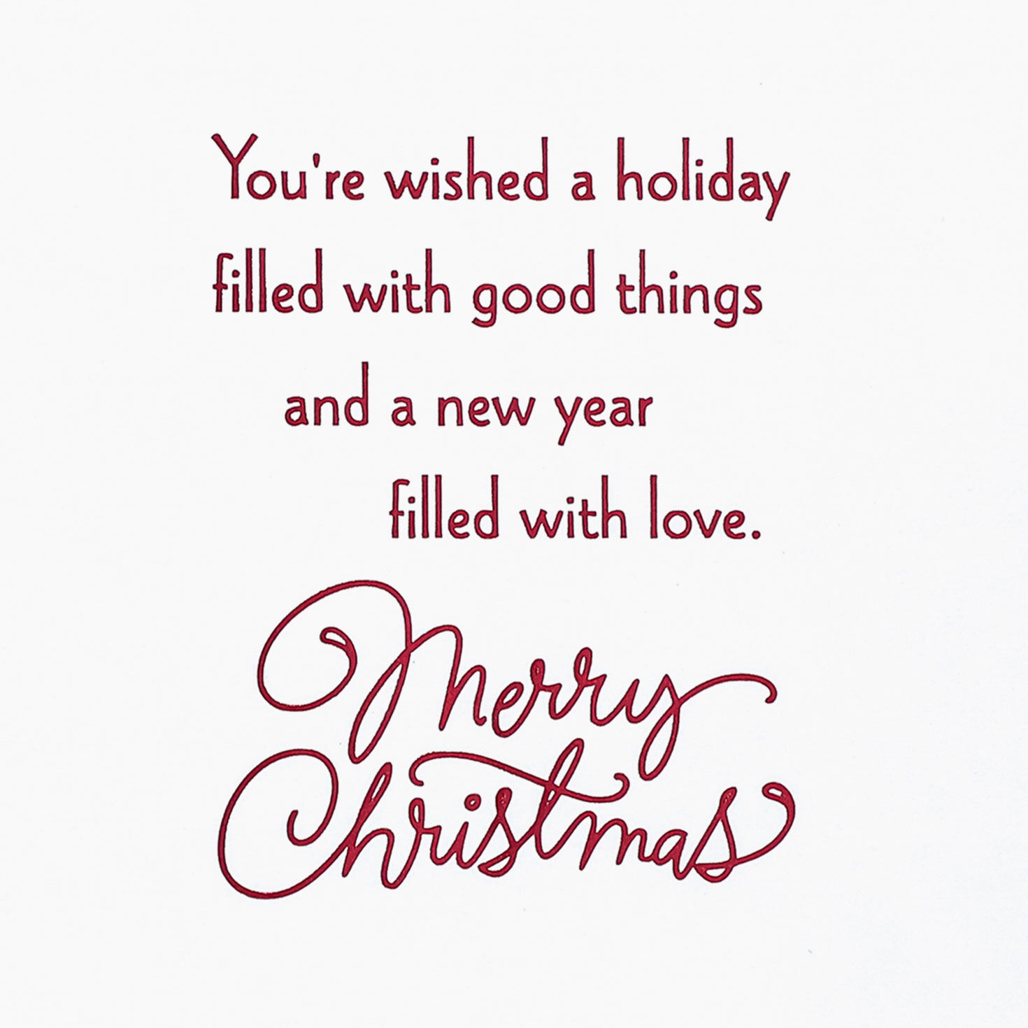 Gold Pines on Red Christmas Card for Mom and Dad Sentiment image number 3