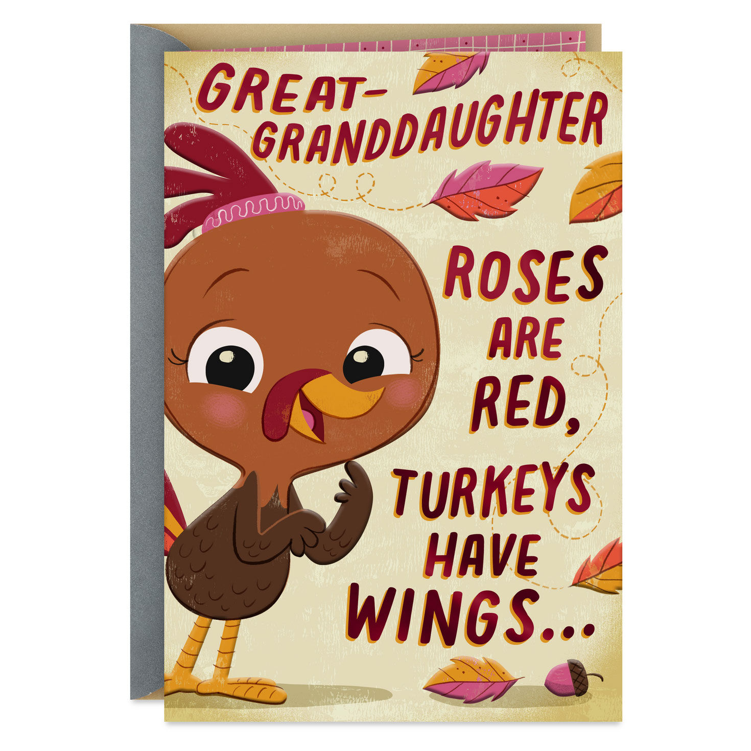 A Day Filled With Great Things Thanksgiving Card for Great-Granddaughter